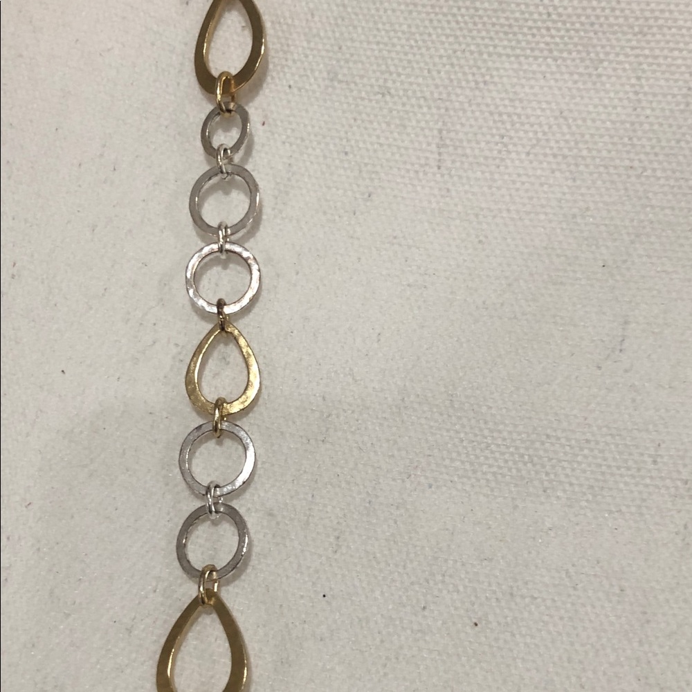 Stella & Dot Eternity Gold and Silver Teardrop Necklace - Picture 4 of 6